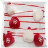 Image de Guirlande De Noël Bonnets Rouge Blanc 2m - Atmosphera