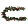 Image de Guirlande Naturel Boules Rouges 2m Avec Boules Rouge - Feeric Lights & Christmas