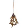 Image de Sujet De Noël Bois Pomme De Pin Étoile Sapin Coeur X3 - Feeric Lights & Christmas