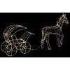 Image de Forme tube lumineuse extérieur calèche 600 lampes L220 T - Feeric Lights & Christmas