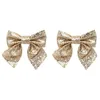 Image de Lot de 2 Noeuds Déco Paillettes 16cm Or