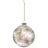 Image de Boule De Noël Verre 90 Mm Motif Fleurs - Feeric Lights & Christmas
