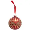 Image de Boule De Noël 80mm "strass" En Verre Rouge Doré - Feeric Lights & Christmas