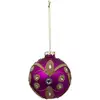 Image de Boule De Noël "glitter Folk" 8cm Rose & Or