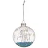 Image de Boule De Noël 80 Mm Mon Premier Père Noël Paillettes Bleu En Verre - Feeric Lights & Christmas