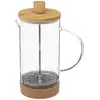 Image de Cafetière En Verre "couvercle Bambou" 1l Transparent
