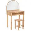 Image de Coiffeuse et tabouret enfant hévéa 55x100cm ROBIN