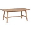 Image de Table à manger extensible rectangulaire AERIS - Bois dacacia à motifs chevrons - 8 à 10 places - Atmosphera