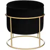 Image de Pouf Coffre Eliane Velours Noir - Atmosphera