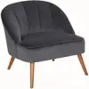 Image de Fauteuil Naova Velours Gris - Atmosphera