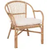 Image de Fauteuil "neta" Rotin Tissu Blanc - Atmosphera Createur D'interieur