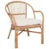 Image de Fauteuil neta rotin tissu blanc NETA