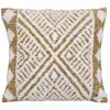 Image de Coussin Déco Tufté Miska 45x45cm Ivoire & Ocre