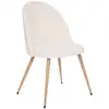 Image de Chaise slano pieds imitation hêtre bouclette blanc SLANO
