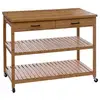 Image de Ilot 2 tiroirs2 niveaux linha bambou BLACK BAMBOO