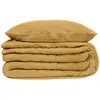 Image de Parure De Lit Gaze De Coton Jaune Moutarde 260x240cm - Atmosphera