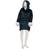 Image de Plaid Sweatshirt À Capuche Bleu Égéen L-xl - Atmosphera