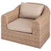 Image de Fauteuil de salon de jardin Mooréa savana aluminium traité époxy en résine tressée - Hespéride