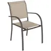 Image de Fauteuil De Jardin Empilable Piazza Lin Tonka En Aluminium Traité Époxy - Hespéride