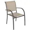 Image de Fauteuil de jardin empilable piazza lin & tonka en aluminium traité époxy PIAZZA