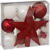 Image de Kit De Sapin Colorama De Noël 18 Pièces Rouge/blanc - Atmosphera