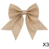 Image de Lot de 3 noeuds déco 12x13cm jute or - Atmosphera Créateur dintérieur