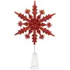 Image de Cimier Flocon Pailleté Rouge H22cm - Feeric Lights & Christmas