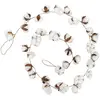 Image de Guirlande De Noël En Plastique Fleurs De Coton 200cm - Atmosphera