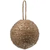 Image de Boule Corde Pailletée D.8cm Polystyrène Or - Atmosphera Créateur D'intérieur