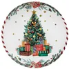 Image de ASSIETTE PRÉSENTATION CADEAUX SAPIN 33CM BLANC