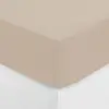 Image de Drap-housse Landiha Percale Beige 90x190cm - Atmosphera