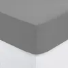 Image de Drap-housse - ATMOSPHERA - 90x190 cm - 100% Coton - Gris - Élastique 2 côtés