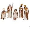 Image de Lot de 6 santons H.33cm résine - Atmosphera Créateur dintérieur