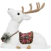 Image de Polyfoam Renne Avec Selle En Carreaux 28cm - Feeric Lights & Christmas