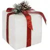 Image de Polyfoam Cadeau Blanc Rouge 15cm - Feeric Lights & Christmas