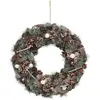 Image de Couronne Avec Pommes De Pin Et Branches Pailletées 50cm - Atmosphera