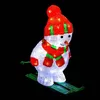 Image de Forme acrylique bonhomme de neige et ski lumineuse 60 LED H.44cm extérieur - Feeric Lights & Christmas