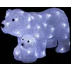 Image de Ours et ourson lumineux extérieur H27cm 60 LED à panneau solaire Feeric lights & christmas