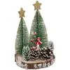Image de Sapin De Table Composition Sur Rondin 21cm - Feeric Lights & Christmas