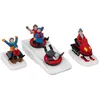 Image de Lot de 3 Personnages Village de Noël Jeu Glisse 19cm Multicolore