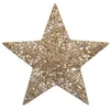 Image de Étoile déco murale - ATMOSPHERA - Perle 35 cm - Rotin & métal - Champagne - À suspendre