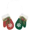 Image de Bois Moufle Rouge Et Vert 40cm - Feeric Lights & Christmas