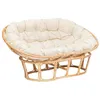Image de Banquette Seram mamasan 2 places rotin blanc - Atmosphera Créateur dintérieur