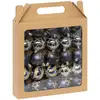 Image de Boules De Noël Colorama De Noël Lot De 25 En Plastique Recyclé D6cm Bleu Doré - Atmosphera