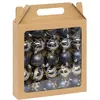 Image de Boules de Noël Colorama de Noël lot de 25 en plastique recyclé D6cm bleu doré - Atmosphera Créateur dintérieur