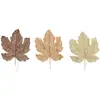 Image de Lot De 3 Feuilles D'érable De Noël En Plastique Marron 18 Cm - Feeric Lights & Christmas