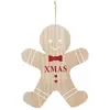 Image de Sujet De Noël Grand Bonhomme En Bois 35 Cm - Feeric Lights & Christmas