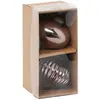 Image de Boules De Noël Marron Glacé Lot De 2 En Verre D8cm - Atmosphera