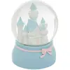 Image de Boule À Neige Château En Résine Verre D10cm Bleu - Atmosphera