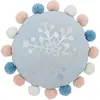 Image de Coussin Hiver En Coton D35cm Bleu - Atmosphera